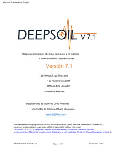 Manual de Usuario DEEPSOIL V7.1: An&aacute;lisis de Respuesta S&iacute;smica