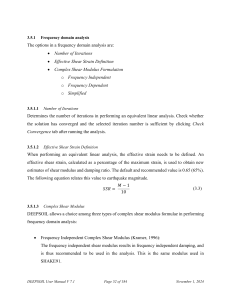 DEEPSOIL User Manual: Frequency & Time Domain Analysis