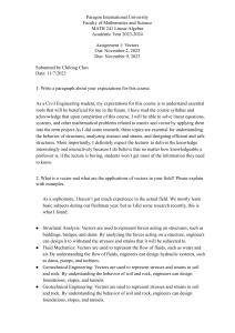 Linear Algebra Assignment: Vectors & Civil Engineering