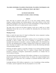 Teaching Methods, Strategies, Techniques & Approaches Explained