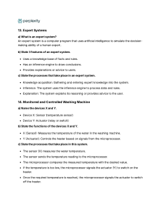 Expert Systems & Automation Exam Questions