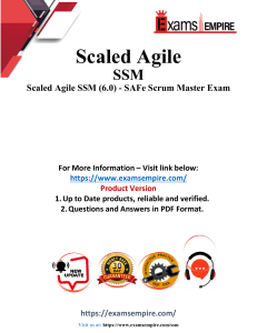 SAFe Scrum Master (SSM) Exam Study Guide - Questions & Answers