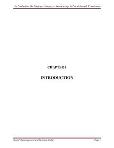 Employer-Employee Relations at Pricol: An Evaluation