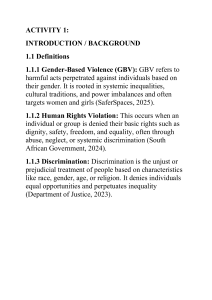 Gender-Based Violence Report: Definitions, Laws & Impact