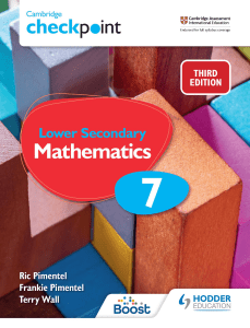 Lower Secondary Mathematics 7 Textbook