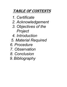 Starch Digestion by Salivary Amylase: Chemistry Project Report