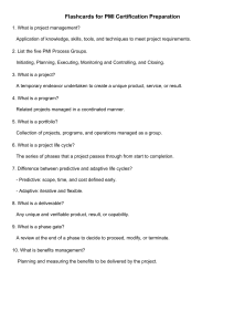 PMI Certification Flashcards & Exam Questions