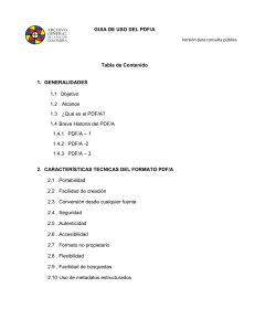 Gu&iacute;a de Uso de PDF/A: Preservaci&oacute;n Digital a Largo Plazo