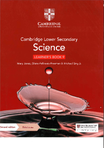 Cambridge Lower Secondary Science Learner's Book 9