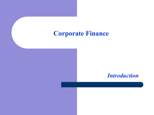 Corporate Finance: Introduction & Key Concepts