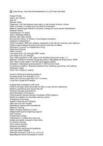 Post-Stroke Rehabilitation Case Study: Mr. Ahmed, 62