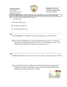 Fluid Mechanics Final Exam - Hodeidah University