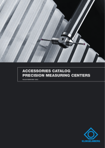 Klingelnberg Precision Measuring Center Accessories Catalog