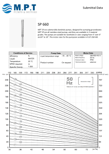 MPT SP-660 Submersible Pump Data Sheet