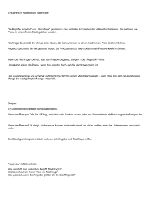 Angebot und Nachfrage: Eine Einf&uuml;hrung