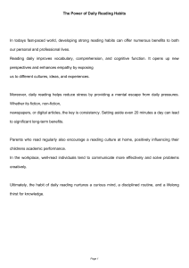 The Power of Daily Reading Habits: Benefits & Influence