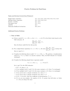 Statistics/Econometrics Final Exam Practice Problems