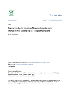 Biplane Wing Aerodynamics: Experimental Analysis