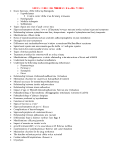 Pathophysiology Midterm Exam Study Guide