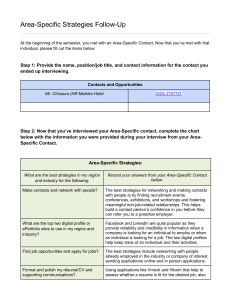 Area-Specific Strategies Follow-Up Form