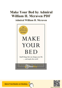 Make Your Bed: Book Summary by Admiral McRaven