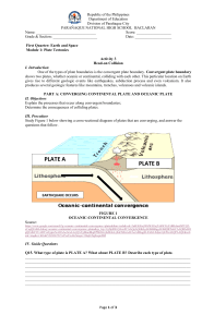 Plate Tectonics: Convergent Boundaries Worksheet