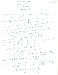 Differential Equations Exam Solutions