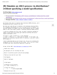 AR(1) Process Simulation in R: Statistical Discussion