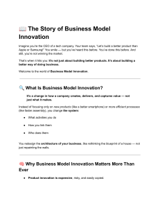Business Model Innovation: Strategy & Examples