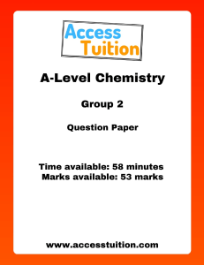 Group 2 Chemistry Questions: A-Level Practice