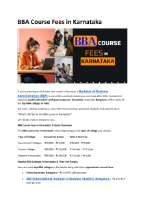 BBA Course Fees in Karnataka: A Complete Guide