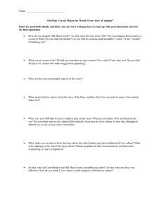 Old Man Coyote Makes the World: Crow Origin Myth Discussion Questions
