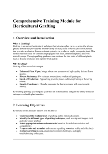 Horticultural Grafting Training Module