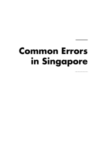Common English Errors in Singapore: A Language Guide