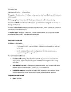 Agalawatta Junction Micro Analysis: Economy & Demographics