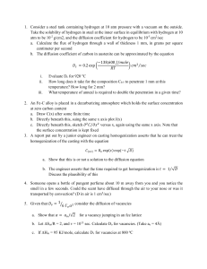 Diffusion in Materials: Exam Questions