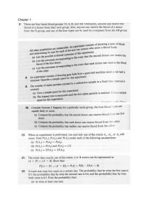 Probability & Statistics Exercises: Blood Types, Sample Spaces