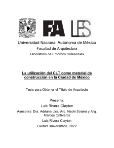 Construcci&oacute;n con CLT en Ciudad de M&eacute;xico: Tesis de Arquitectura