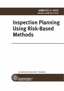 ASME PCC-3-2022: Inspection Planning Using Risk-Based Methods Standard