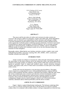 Corrosion Control in Amine Treating Plants: Mechanisms & Prevention