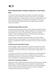 VR Safety Training: Saving Lives on the Factory Floor