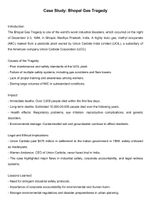 Bhopal Gas Tragedy: A Case Study of Industrial Disaster