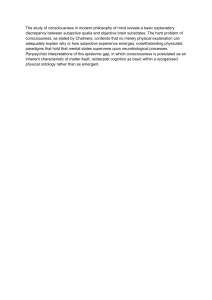 Consciousness, Qualia, and the Hard Problem