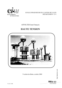 Cours Haute Tension - &Eacute;cole d'Ing&eacute;nieurs du Canton de Vaud