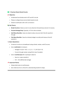 Diode Circuits, Phasors & Transformer Lab Manual