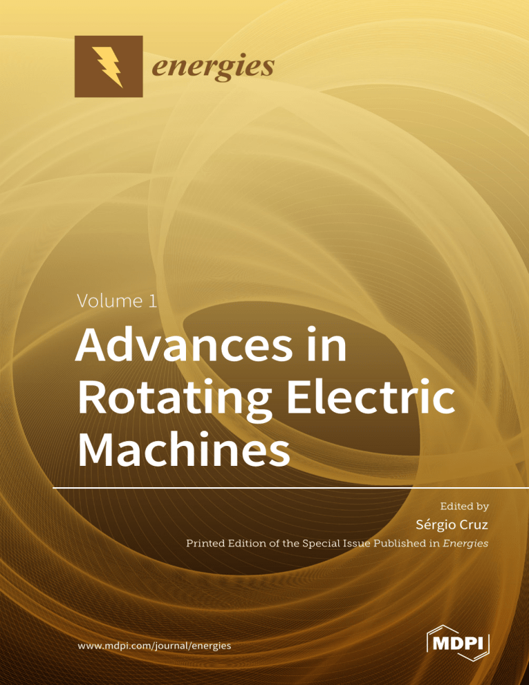 Advances in Rotating Electric Machines: Volume 1