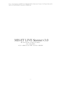 MH-ET LIVE Scanner v3.0: Technical Manual