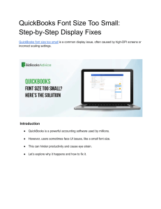 Fix QuickBooks Font Size Too Small: Step-by-Step Display Guide
