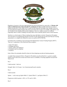 Marine Drill Instructor School PT Training Program