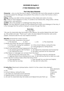 English 5 Reviewer: Story Elements, Sound Devices, Test Prep